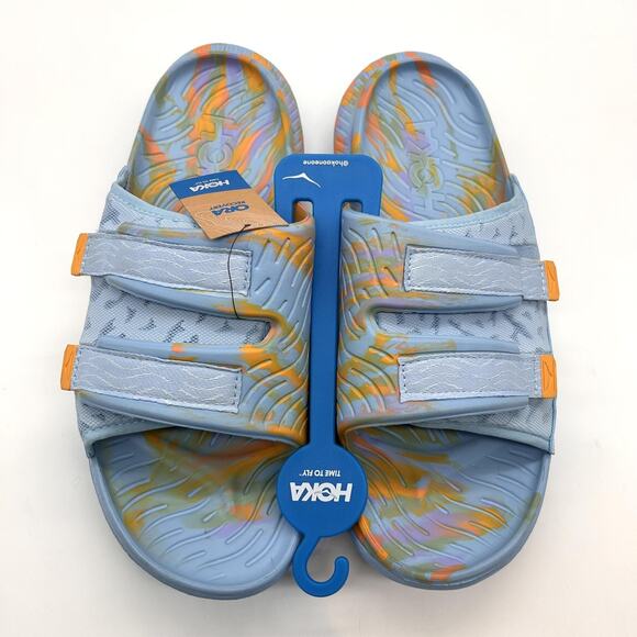 Hoka Ora Luxe Slide Sandals Mens Size 14 Summer Song Yellow Recovery 1134150 main image 5